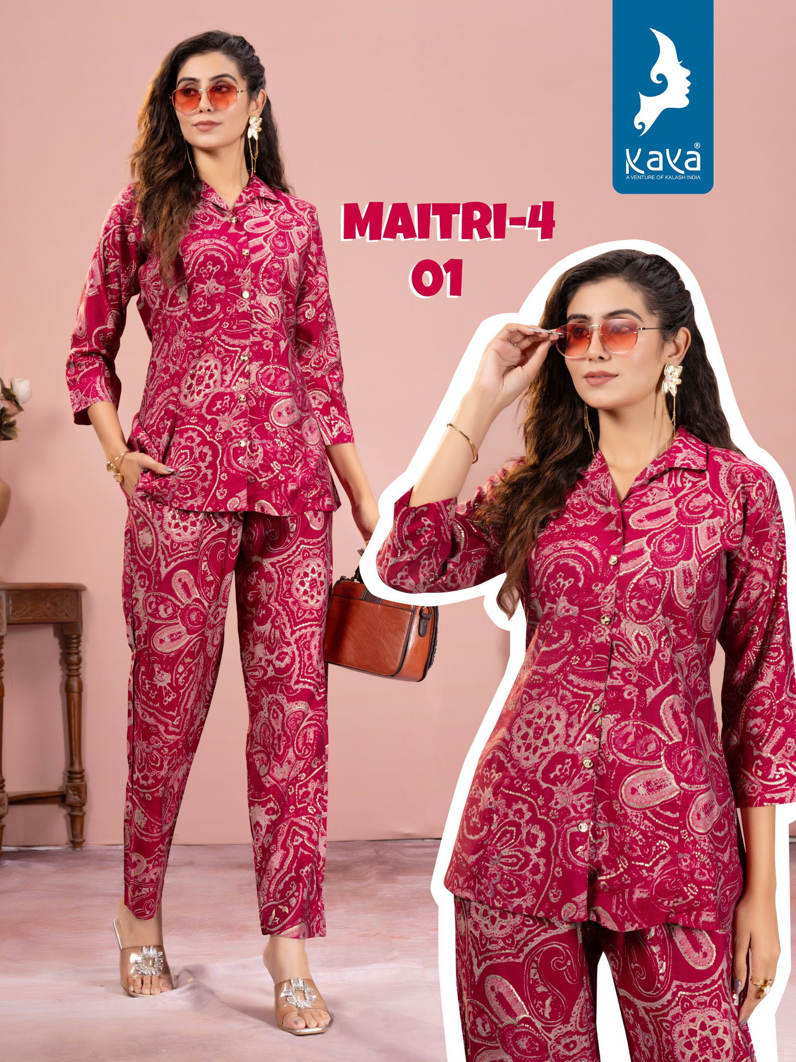 Maitri Vol 4 By Kaya Printed Western Cord Set Top With Bottom Wholesale Online
